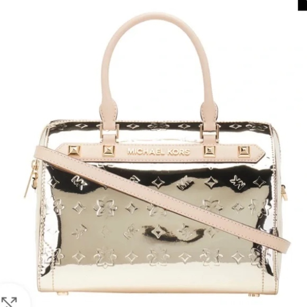 EUC Michael Kors Metallic Kara Duffle Bag Purse